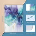 thumbnail image 2 of Spiral Notebook,Double-Wire Spiral College Lined Journal Notebook for Study and Notes,100 Pages,5.71x 8.26 in - Abstract Fluid Painting in Blue - purple with Gold, 2 of 7