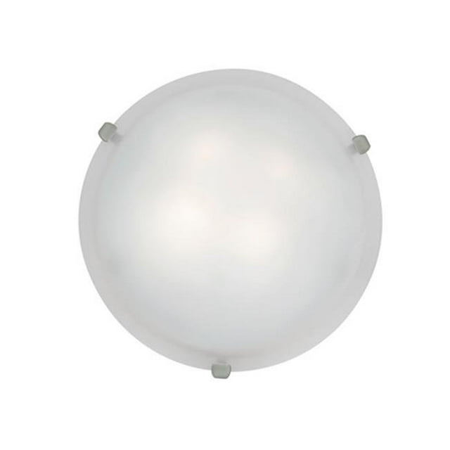 Mona 23020GU-BS-WH 2 Light Flush-Mount In Brushed Steel With White Glass
