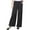 Black-White, variant on Womens Petites Woven Polka Dot Wide Leg Pants