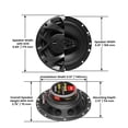 thumbnail image 3 of BOSS Audio Systems CH6530B Chaos Series Altavoces para puerta de coche de 6,5 pulgadas, 300 vatios máximo (por par), coaxial, 3 vías, rango completo, 4 ohmios, se venden en pares, Bocinas para Carro, 3 of 5