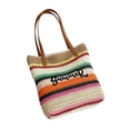 thumbnail image 2 of Beach Tote Bag for Women, Large Woven Straw Shoulder Bag with Colorful Stripes, Summer Vacation Travel and Pool Bag, 2 of 6