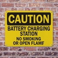 thumbnail image 4 of (2 Pack) Battery Charging Station No Smoking Or Open Flames OSHA Caution Sign 24 Inch X 18 Inch Indoor / Outdoor Rust-Free Aluminum Metal Signs for Workplace, Workshop, and Construction Site, 4 of 8