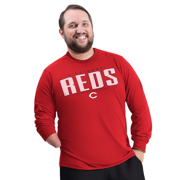 Men's G-III Sports by Carl Banks Red Cincinnati Reds Adaptive Long Sleeve T-Shirt