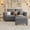Gray, variant on SITJOY 91" Faux Leather Modular Sectional Sofa with Storage, Modern 5 Seater Sofa Set with Ottoman for Living Room, Gray