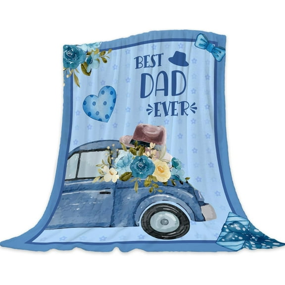 to My Dad Blanket Fathers Day Blanket from Daughter Son Dad Birthday Blanket Best Dad Ever I Love You Letter to Dad Blanket Soft Couch Bed Throw Blanket Twin Size 60x80