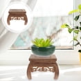 thumbnail image 4 of CIMAXIC Wooden Flowerpot Display Base Decorative Square-shaped Vase Base Home Decor,5.51"X5.51"X3.74", 4 of 4