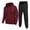 Z_wine Red Black, variant on COOFANDY Men's Tracksuit 2 Piece Hooded Athletic Sweatsuits Casual Running Jogging Sport Suit Sets