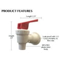 thumbnail image 2 of AquaNation BPA Free Sunbeam Dispenser Replacement Cooler Faucet Water Bottle Jug Reusable Spigot Spout Leak Proof Water Beverage Lever Pour Valve Water Crock Water Tap (Red), 2 of 4