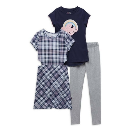 

Limited Too Toddler Girls Top Dress and Leggings Outfit Set 3-Piece Sizes 2T-4T