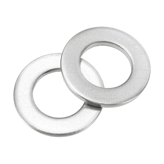 4Pcs M27 304 Stainless Steel Flat Washers Flat Spacers 27mm ID 50mm OD 3mm Thick, Silver