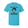 thumbnail image 2 of Parks and Recreations Give Me All The Bacon and Eggs Pop Men's Graphic T-Shirt, Light Turquoise, 5XL, 2 of 3