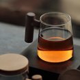 thumbnail image 5 of Taza de té de vidrio con infusor y tapa, taza de té con mango de madera, taza de café de vidrio, taza de café de boca ancha y gran capacidad, 5 of 5