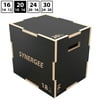 Synergee 3 in 1 Non-Slip Wood Plyometric Box for Jump Training and Conditioning 20/18/16