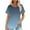 Blue1, variant on fatyb Tops for Women Summer Short Sleeve Round Neck Dressy Tunic Loose Fashion Gradient Color Blouses