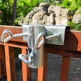 thumbnail image 3 of Apuakthei - Soporte de abrazadera para sombrilla de jardín, de metal, para balcón, paisaje, valla, sombrilla, soporte fijo, orificio para poste ajustable de 1,5", ancho máximo del clip de 2", 3 of 7
