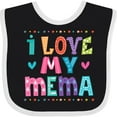 thumbnail image 3 of Inktastic I Love My Mema Grandchildren Girls Baby Bib, 3 of 4