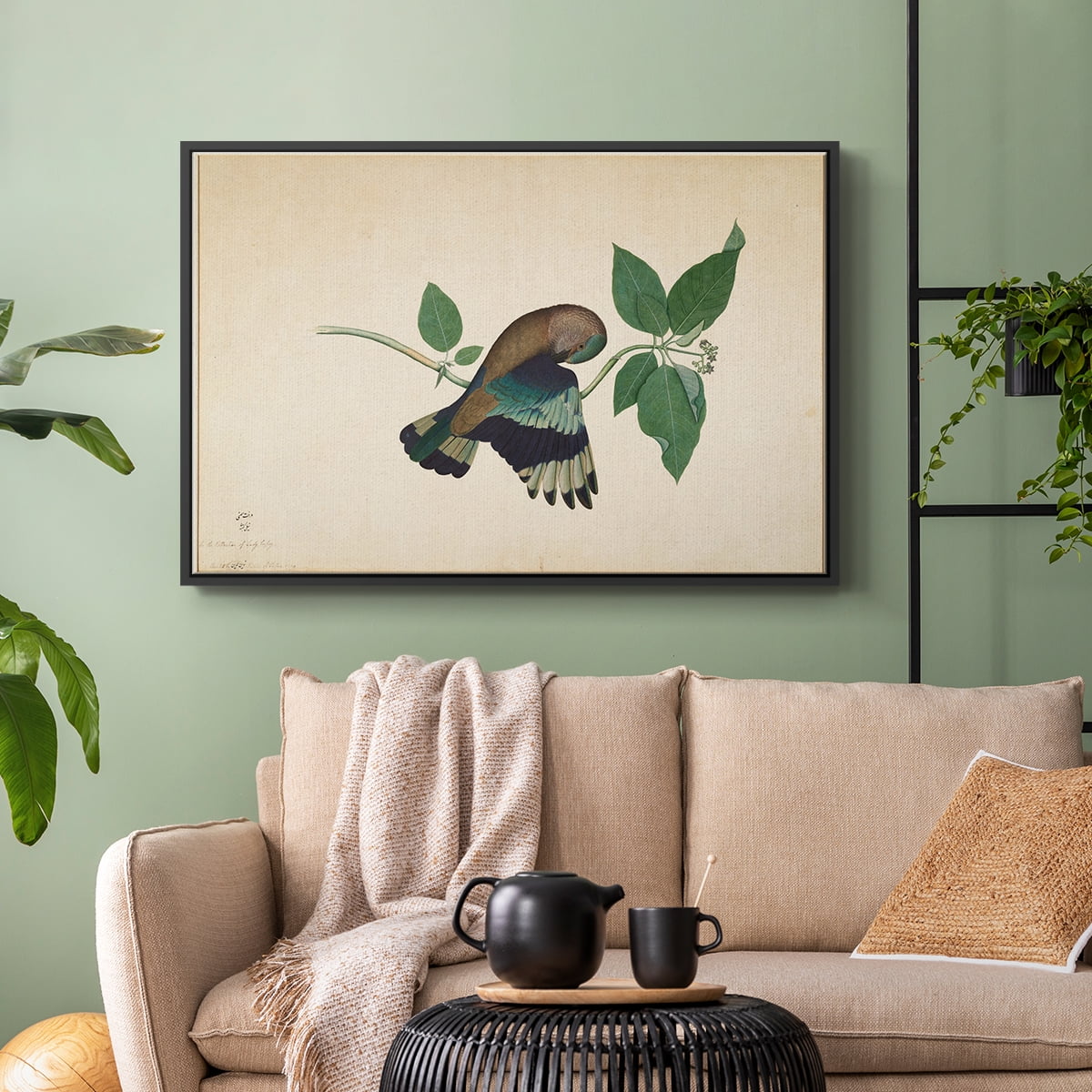 Vintage Animal Print-XXII By Wexford Home Framed in Black Wood Gallery Wrapped Canvas 17 in. x 25 in.