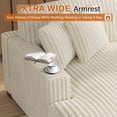 thumbnail image 5 of UIXE 118" Modular Sectional Sofa, U Shaped Cloud Couch for Living Room Modern Upholstered Deep Seat Couch, 3-Seat, White, 5 of 8