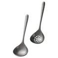 thumbnail image 2 of Miangastore Korean Retro Style Soup Ladle Skimmer Set Grey 1Set 6.7X2.2In, 2 of 7