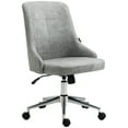 thumbnail image 2 of Vinsetto Armless Task Chair, Mid-back Desk Chair, Microfiber Home Office Chair with Adjustable Height, Tilt, Swivel Function, Gray, 2 of 9