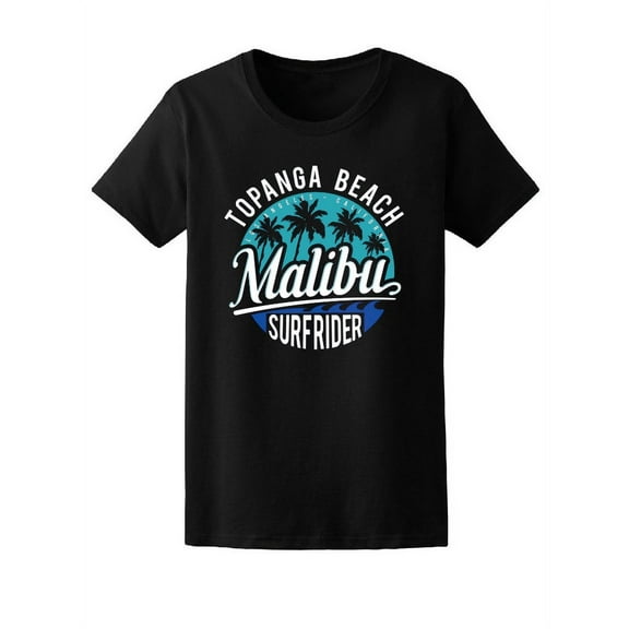 Topanga Beach Malibu Surf Rider T-Shirt Women -Image by Shutterstock, Female XX-Large