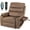 Brown Linen, variant on Oversized Extra Wide Power Lift Recliner Chair for Big Tall Man, Heavy Duty Recliners with Heat and Massage