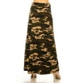 thumbnail image 4 of Women's Printed High Waisted A-Line Maxi Skirt with Foldable Waistband - Relaxed Fit, 4 of 5