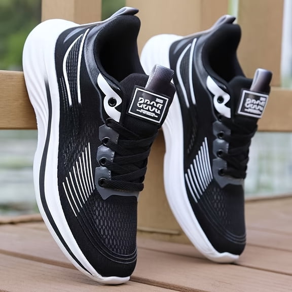 Men'S Breathable Mesh Running Shoes - Featuring a Lightweight Low-Top Design, EVA Cushioning Sole, White Laces, Suitable for Fitness, Training And Vibrant Blue And Orange Color Scheme,