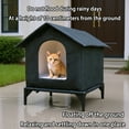 thumbnail image 5 of Weatherproofs Cats Houses for Outdoor Cats,Insulated Ferals Shelter Raised Base Easy to Assemble Indoor Condo, 5 of 9