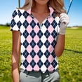 thumbnail image 4 of Lpmadey Polo Shirts for Women Summer Short Sleeve Quarter Zip Pullover Business Casual Golf Shirt for Sports, 4 of 4