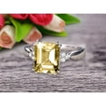 thumbnail image 1 of 7x5mm Emerald Cut 1.25 Carat Champagne Diamond Moissanite Engagement Ring Anniversary Gift On 10k White Gold, 1 of 5