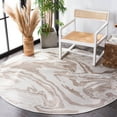 thumbnail image 3 of SAFAVIEH Martha Stewart Geometric Indoor/Outdoor Area Rug, Ivory/Beige, 6'7" x 6'7" Round, 3 of 6