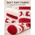 thumbnail image 2 of FEOYA Women's Christmas Fuzzy Socks Winter Non Slip Thermal Slipper Socks Cozy Floor Socks Reindeer Red for New Year Xmas Gifts Holiday Outdoor Activities, 2 of 7