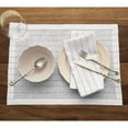 thumbnail image 6 of Solino Home Linen Cloth Placemats Set of 4 - Pinstripe 100% Pure Linen White and Black Farmhouse Placemats 14 x 19 Inch for Winter, Holiday, New Year, 6 of 6