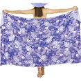 thumbnail image 5 of LA LEELA Beach Swimsuit Wrap Cover up Bikini Wraps Summer Sarong Swimwear Coverups for Women One Size Azure, Tropical, 5 of 5