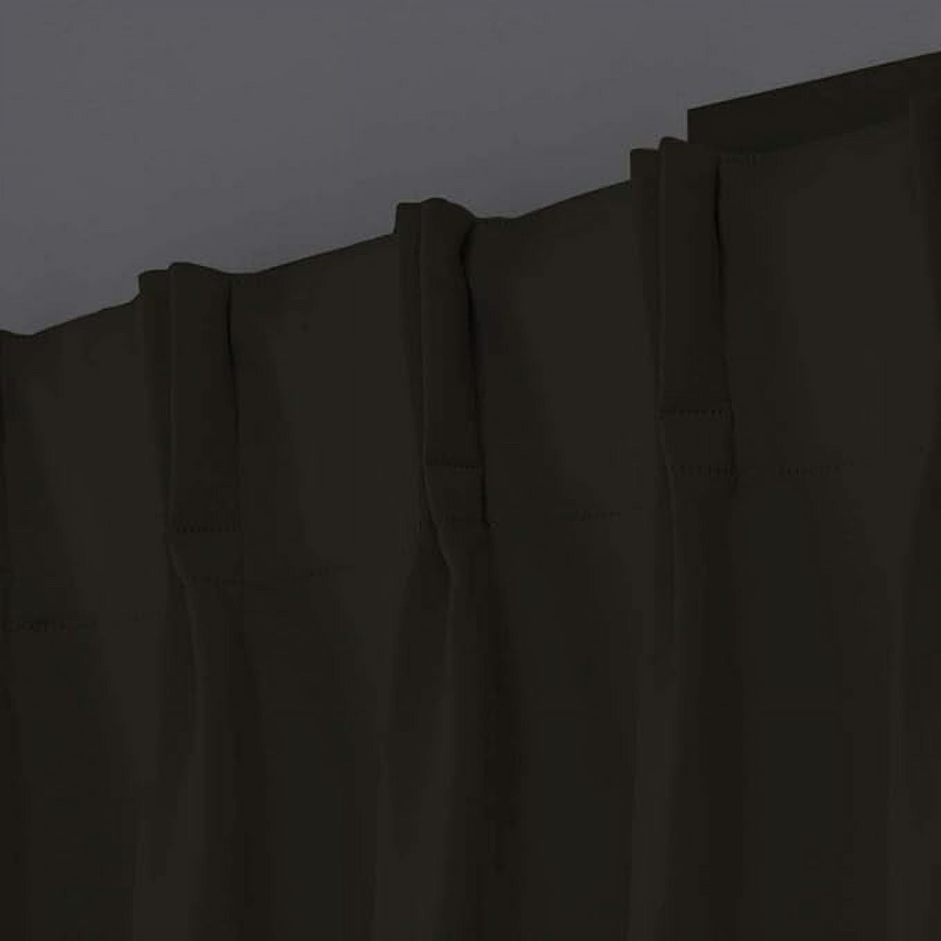 Homi Drapes Double Pinch Pleated Blackout Curtains Thermal Insulated Room Darkening Drapes for Bedroom/Livingroom Along with 2 Panels,Tiebacks,Hooks (Black, 52"x108")