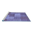 thumbnail image 2 of Ahgly Company Machine Washable Indoor Round Checkered Blue Modern Area Rugs, 6' Round, 2 of 4
