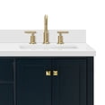 thumbnail image 6 of ARIEL 67" Midnight Blue Double Bathroom Vanity, 1.5" Edge Pure White Quartz Countertop & Splash, Rectangular Sinks, 4 Soft Closing Doors, 6 Full Extension Dovetail Drawers, Satin Brass, 6 of 10