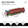 thumbnail image 3 of Salouo Mexican Serape Blanket Stripes Pattern Cute Bolster Pillow,Cylindrical Pillow Long Pillow for Bed Round Side Pillow for Knee/Leg/Neck ,- Length 24.4" x 9.8" Diameter, 3 of 8