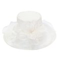 thumbnail image 2 of Flor Red Hilo Sombrero para el sol Playa Protector solar Sombrero para el sol Mujer Organza Sombrero de copa Wmkox8yii jkg5764, 2 of 2