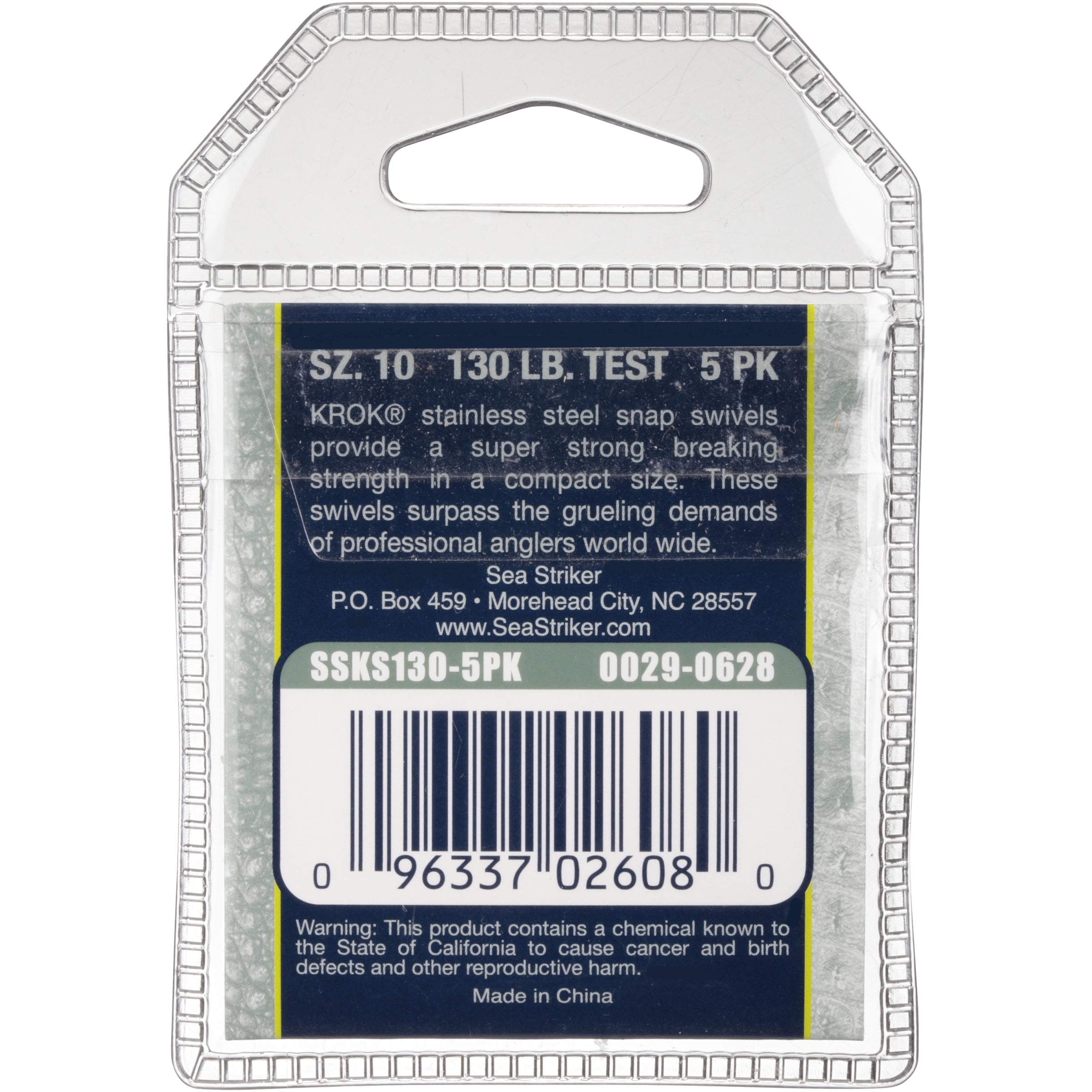 Krok® Size 10 Stainless Steel Snap Swivels 5 ct Pack