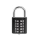 thumbnail image 1 of Candado de botón de combinación de 10 dígitos Uxcell, para armario de lockers, negro, 1 of 5