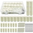 thumbnail image 1 of 200 Pcs Wool Polishing Wheel, Polishing Pad Polishing Wheel With Metal Shank For Dremel Accessories Rotary Tools-dwdz, 1 of 5
