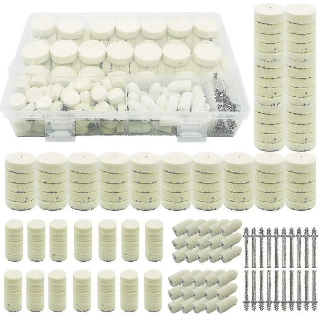 200 Pcs Wool Polishing Wheel, Polishing Pad Polishing Wheel With Metal Shank For Dremel Accessories Rotary Tools-dwdz