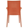 thumbnail image 3 of LeisureMod Dining Arm Chair in Polypropylene with Weave Design Lightweight and Stackable Indoor and Outdoor Use for Modern Home, Patio, Backyard, Living Room Mace Collection Set of 4, 3 of 10