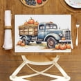 thumbnail image 4 of Heat-Resistant Fall Aesthetic Placemat Pumpkins Fade-Resistant Placemats Car Vintage Truck Non-Slip Placemat - for Table Home Coffee Table Pack Of 6 17.7" X 13", 4 of 5