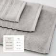thumbnail image 4 of Great Bay Home 100% Cotton Ribbed Texture 6-Piece Towel Set, Soft Grey, 4 of 6