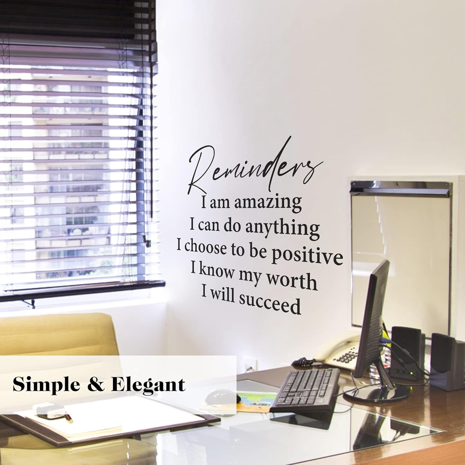 QTH Large Reminder I Am Amazing I Can Do Anything Wall Sticker Inspirational Wall Decal Motivational Office Decor Quote Wall Art Vinyl Wall Decal Classroom Gym Words Saying