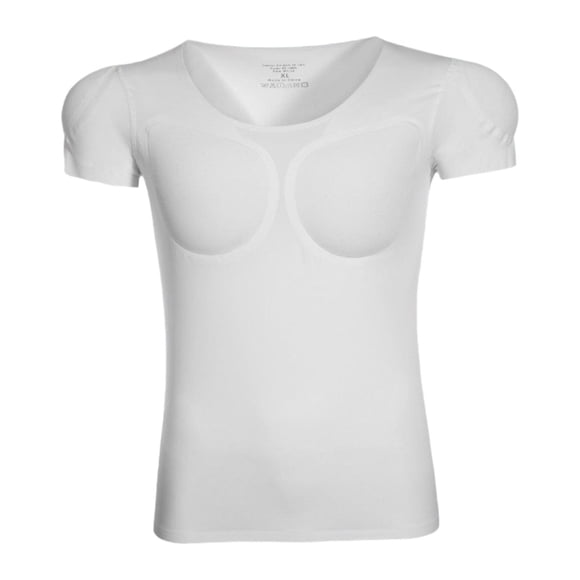 Camiseta de traje muscular falso para hombre, cómoda, acolchada, ideal para Halloween. mangas cortas