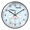 thumbnail image 5 of Reloj de pared con orejas grandes de Hello kitty, reloj de pared con diseño de perro, canela, cuarzo súper silencioso, radio de tiempo Sanrio, creativo, 5 of 5